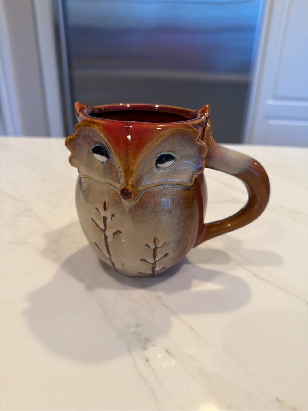Gibson Handcrafted Fox Ceramic Microwave Safe Coffee Tea Mug Fall